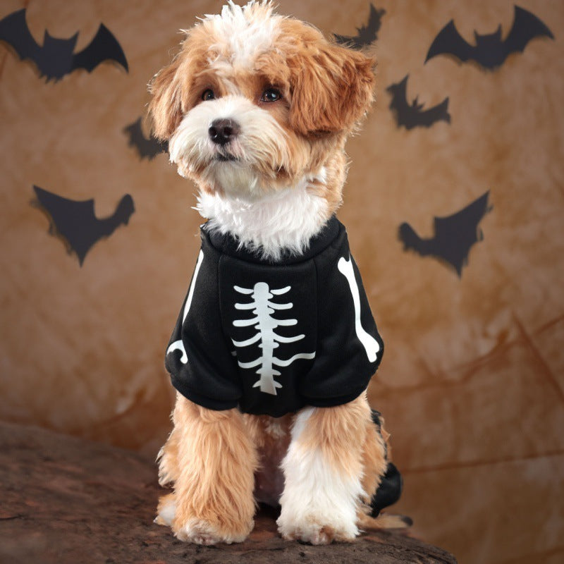 Halloween With Luminous Skull Bones Four-legged Pet Clothing Pet Clothes