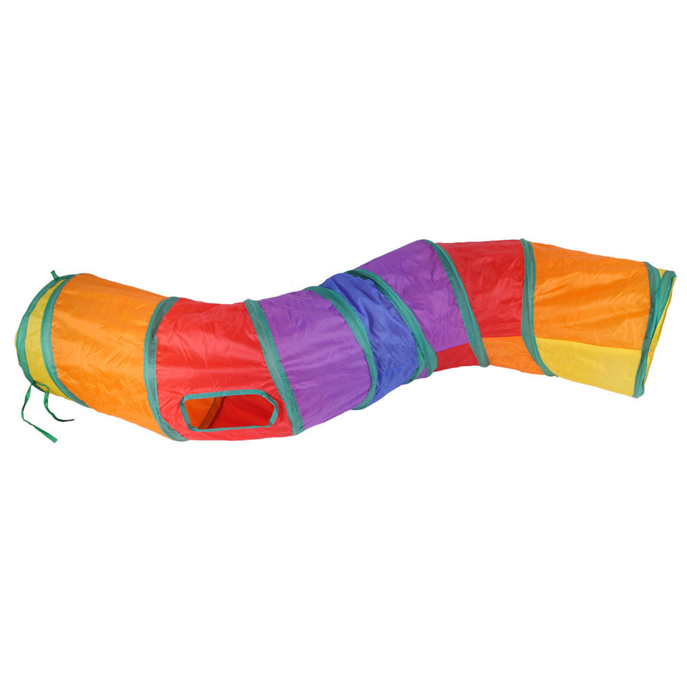 Pet Tunnel Cat Rainbow Interactive Toy