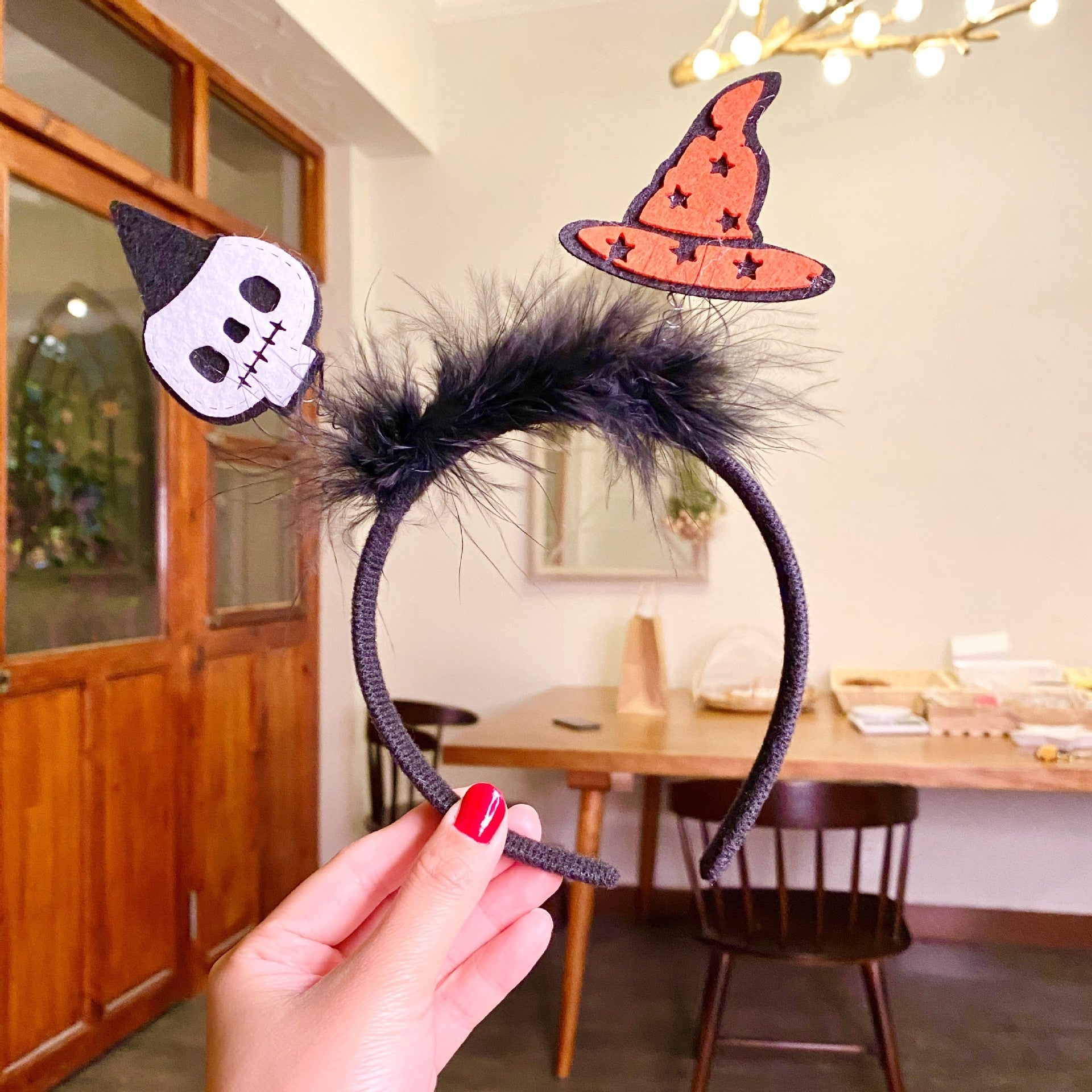 Halloween Wool Tassel Headband Masquerade Party