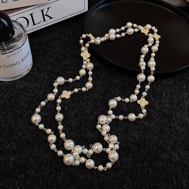 Retro Multi-Layer Pearl Necklace for Women