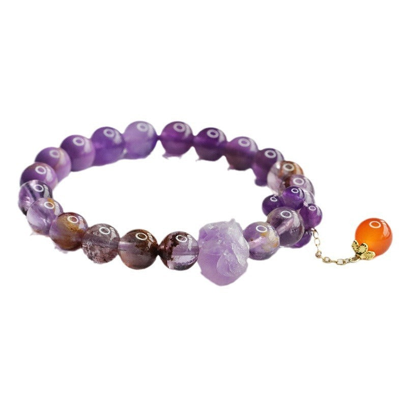 Natural Nine Purple Multi-treasure Crystal Bracelet Dragon Year