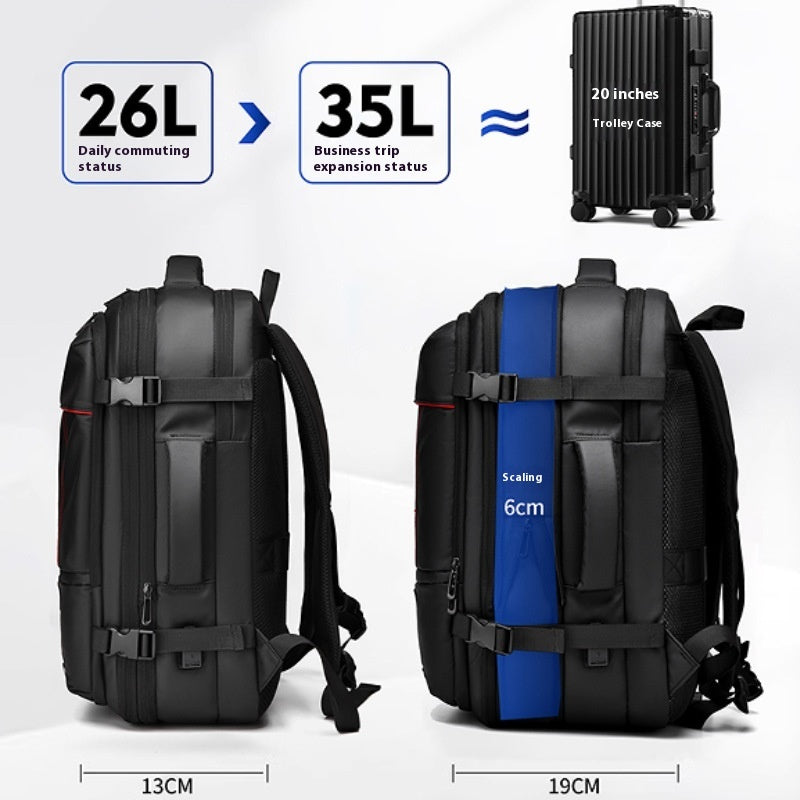 Men's Expandable Vacuum Oxford Compression Backpack Solid
