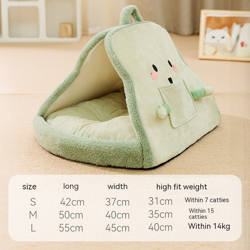 Closed Removable And Washable Autumn And Winter Tent Dog Bed Pet Bed Cat House