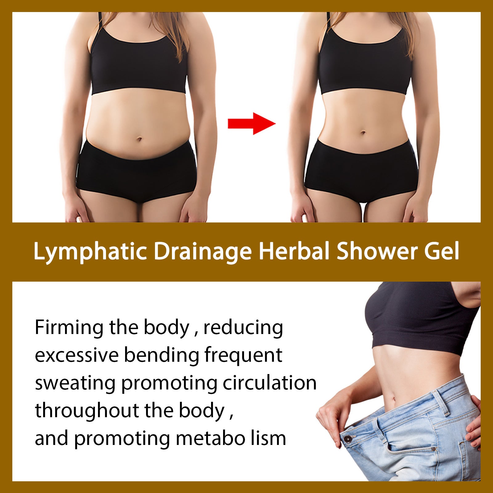 Ginger Body Shaping Shower Gel Fade Lymph Slimming Softening Skin Firming Thin Waist