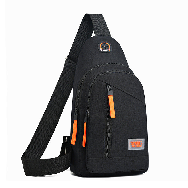 Mens Slim Oxford Chest Bag Crossbody Satchel Outdoor