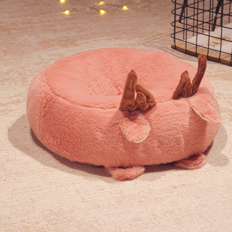 Thickened Round Cartoon Plush Futon Seat Cushion