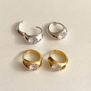 Sterling Silver Round Hoop Earrings Womens In Style