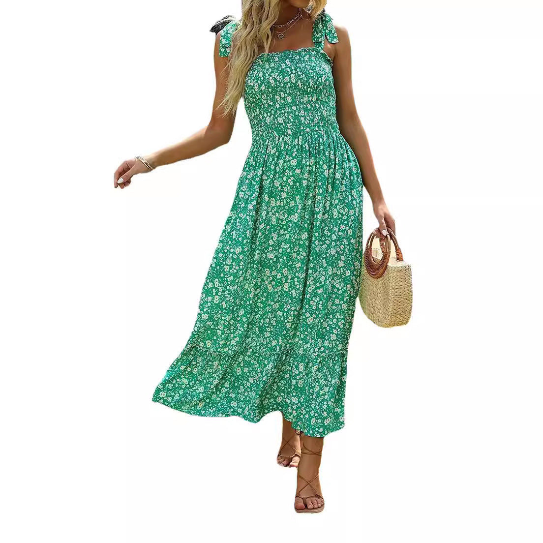 Bohemia Printed Sling Loose Casual Dress