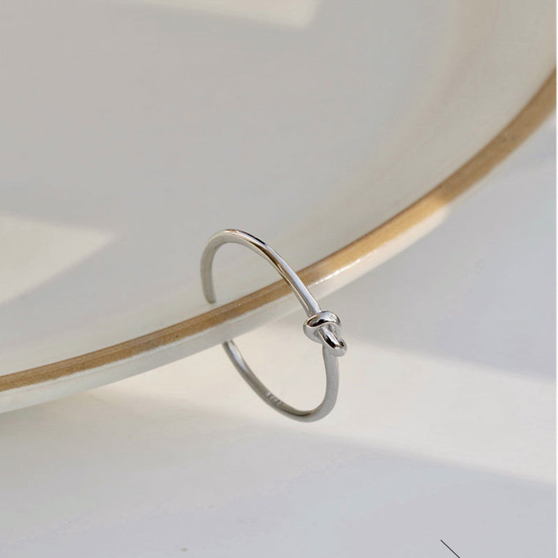 Minimalist Love Knot Engagement Ring