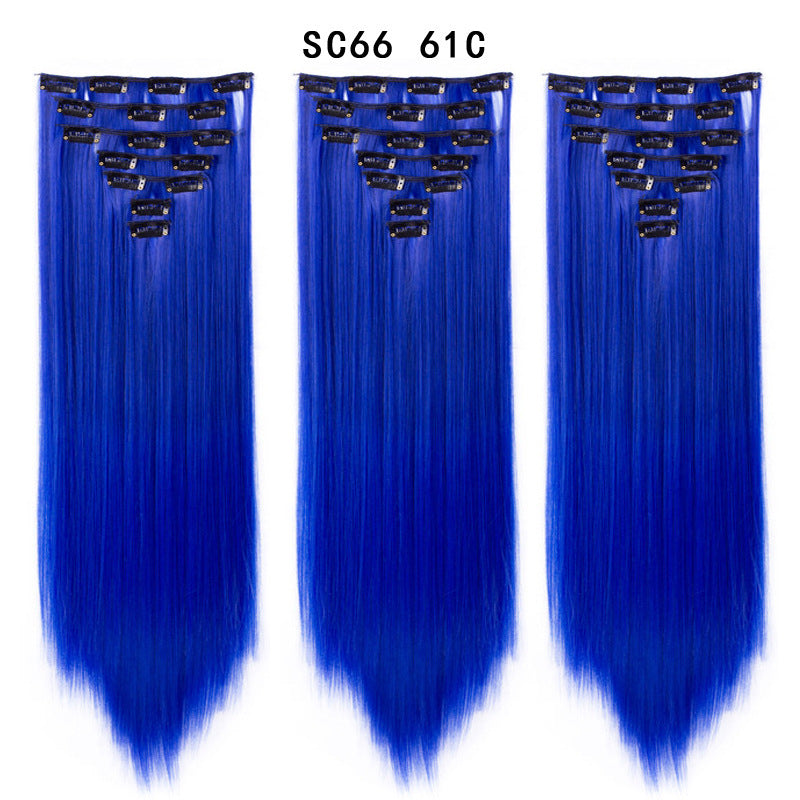 16 Card Seven-piece Hairpiece Clip Wig Beauty Chemical Fiber Wig Set Hair Extension
