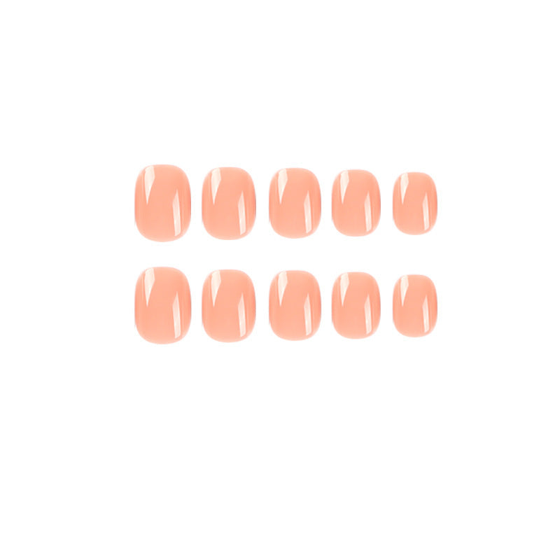 Solid Color Nail Tips Wholesale Nail Sticker Finished Product Removable Wear Finished Nail Beauty