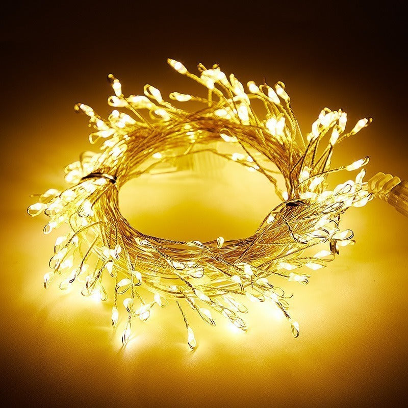 Led Lighting Chain Firecracker Christmas Tree Copper Wire Light