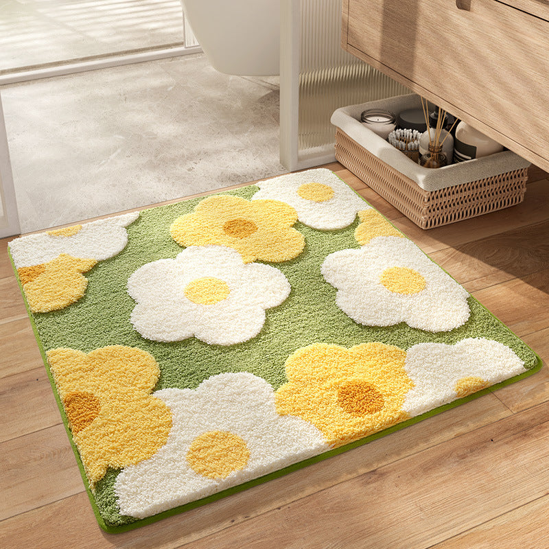 Square Bath Mat – Super Absorbent, Non-Slip Bathroom Floor Rug