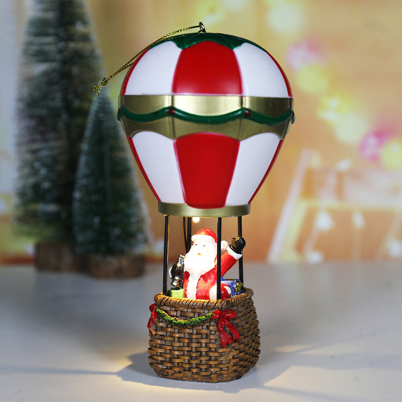 Christmas Resin Decorations Luminous Fireplace Small Night Lamp Decorative Ornaments