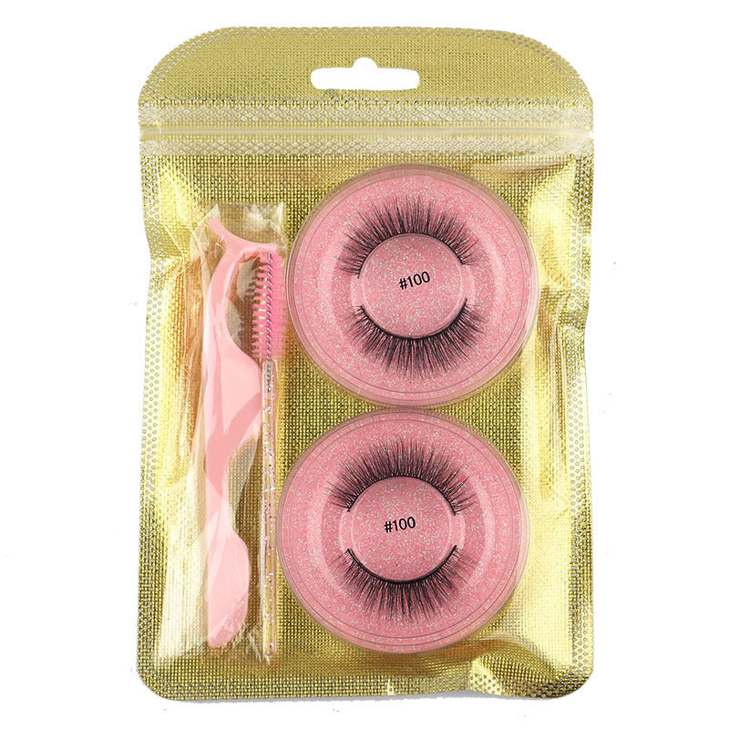 Natural Mink False Eyelashes – Round, Fluffy, Reusable Lash Extension Set