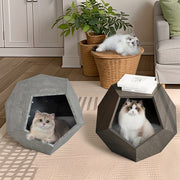 25.98 Inch Modern Pet Furniture, Including Cat Rack Side Table, Sofa Side Table, Flower Pot MDF Multifunctional Furniture, Cement Gray