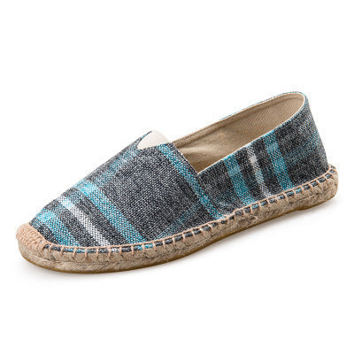 Summer Slip-on Fisherman Shoes Lazy Canvas Hemp Men