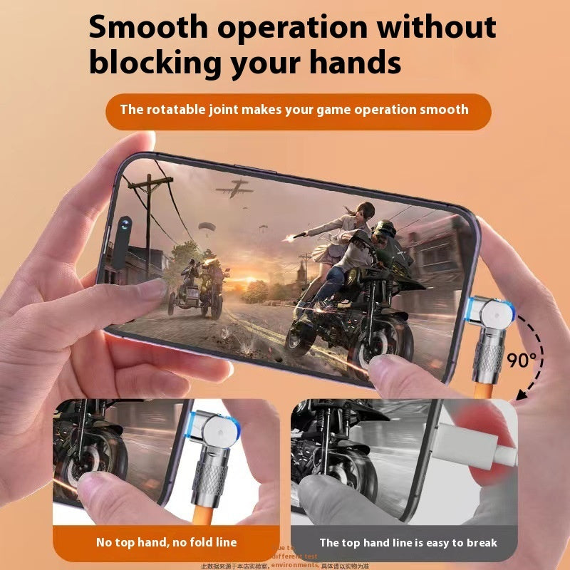 Fast Charging Rotating One-to-three Mobile Phone Charging Cable