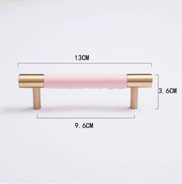 Brass Cowhide Furniture Cabinet Extended Door Handle