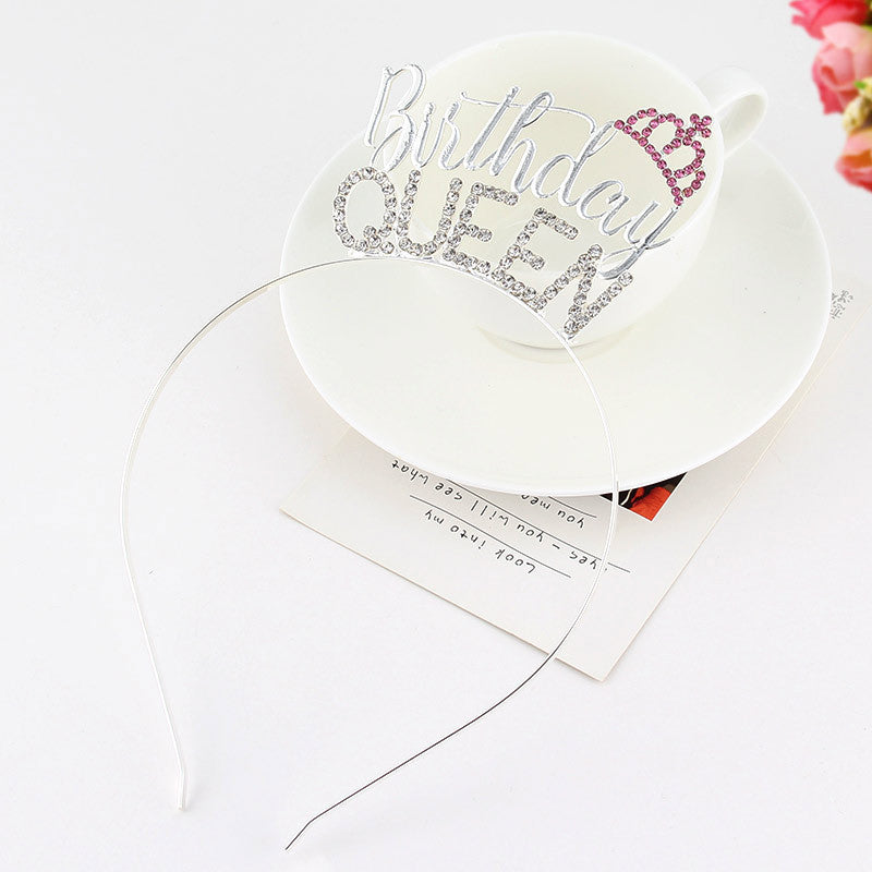 Creative Diamond Alphabet Headdress Birthday Hair Accessories