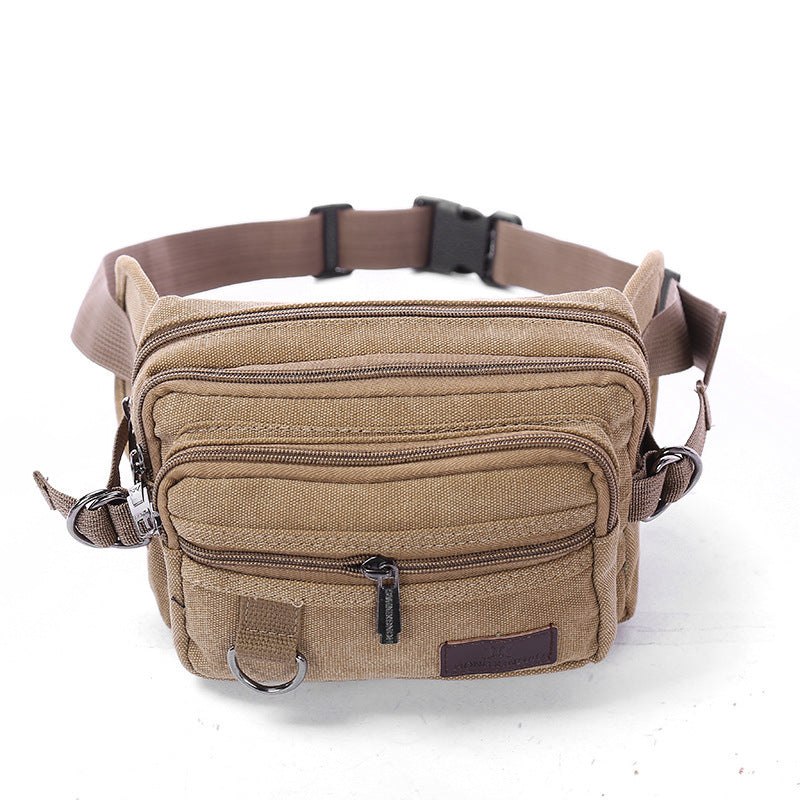 Men's Casual Canvas Waist Pack Regular With Adjustable Strap