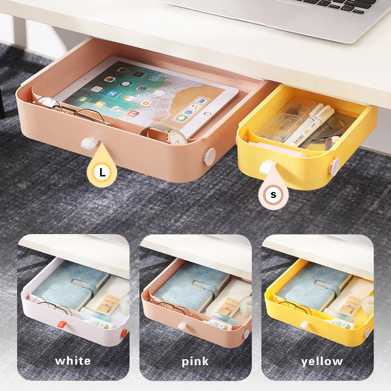 Under-Desk Drawer Storage Box – Hidden Organizer Rack