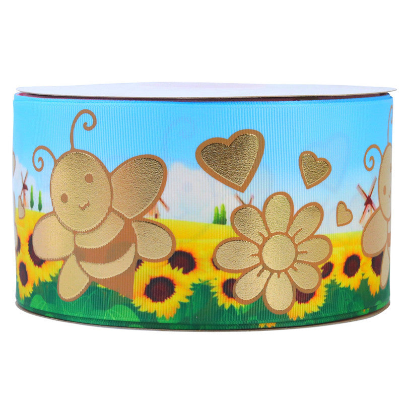 Bronzing Printed Rib Ribbon – Sewing & Clothing Accessories