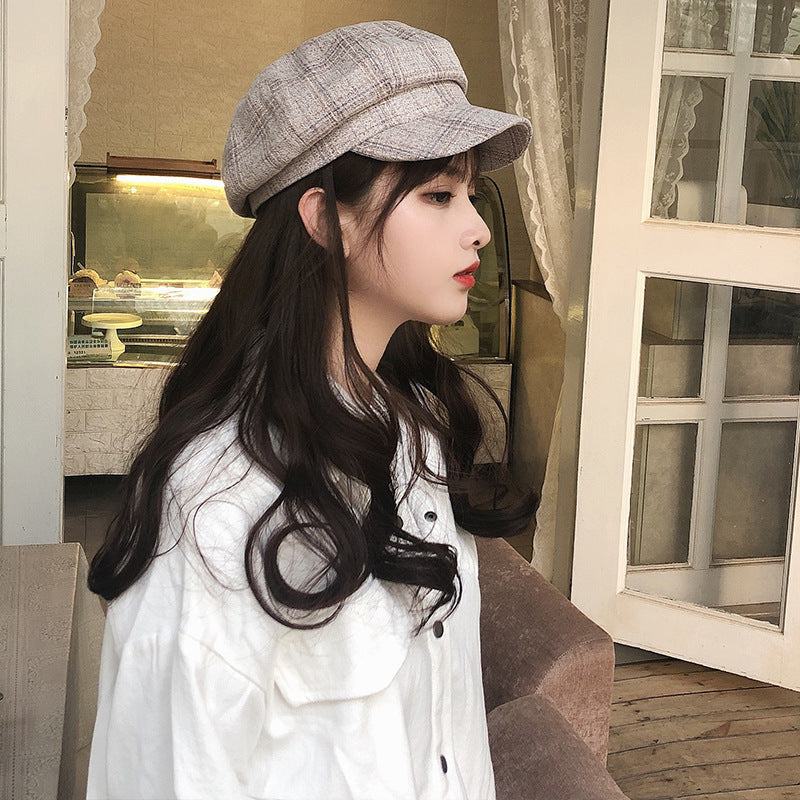 Autumn And Winter Yangqi Checked Beret Children