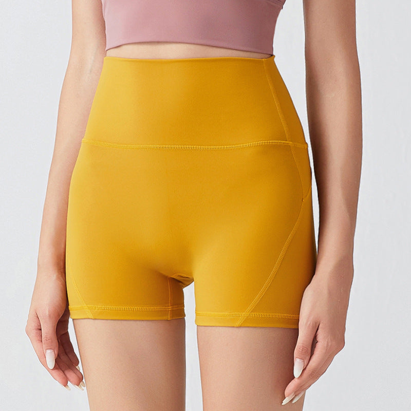 Women’s Stretch Yoga Shorts – Anti-See Through Peach Lift Sports Shorts