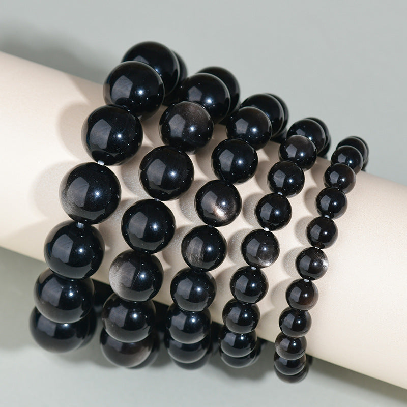 Year Of Birth Obsidian Bracelet Couple