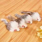 Cat Two-color Leather Rabbit Fur Large Mouse Toy