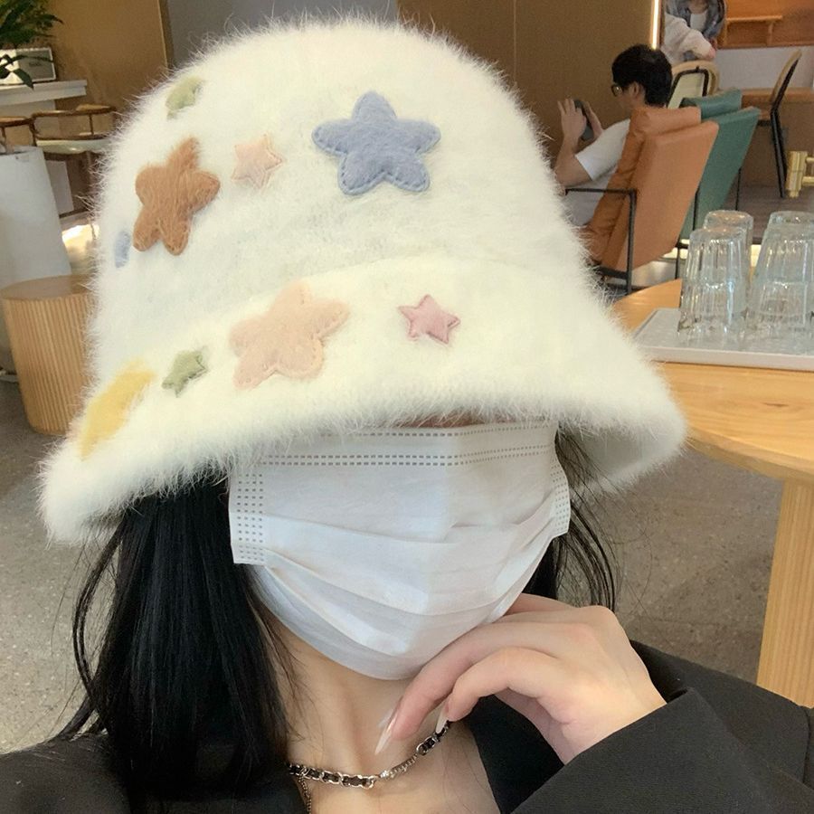 Autumn And Winter Make Your Face Look Smaller Plush Fisherman Hat Warm