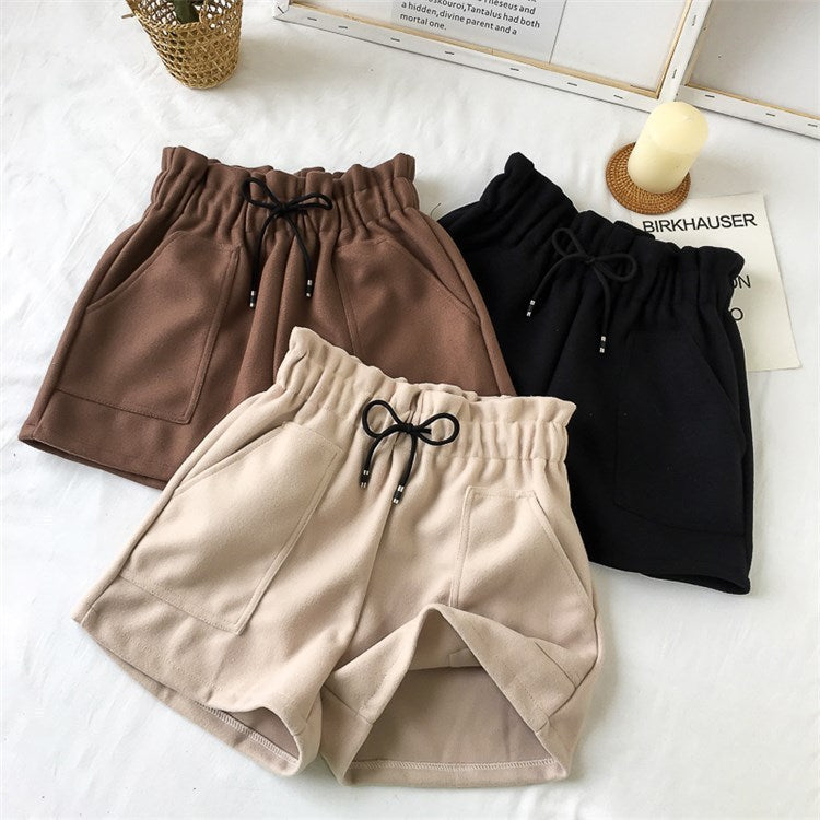 Women's High Waist Wide-Leg A-Line Boot Shorts