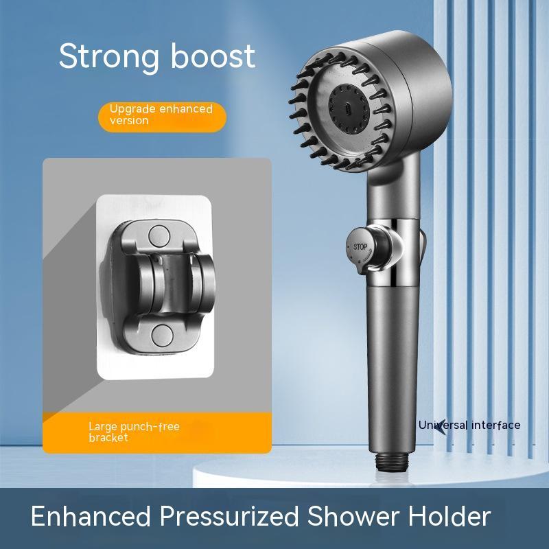 3-Gear Adjustable High-Pressure Shower Head – Household Bath Nozzle with Hose