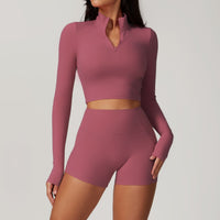 Long Sleeve Shorts Pink