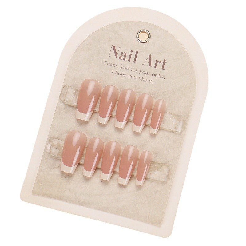 Women's Simple French White Edge Nail Sticker