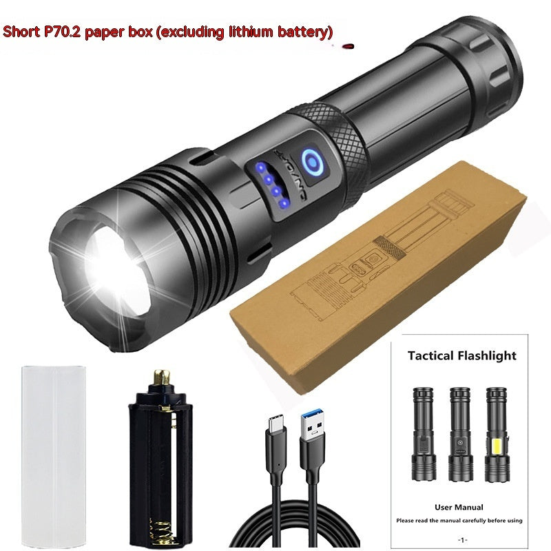 Strong Light Flashlight Outdoor Camping Emergency Rechargeable