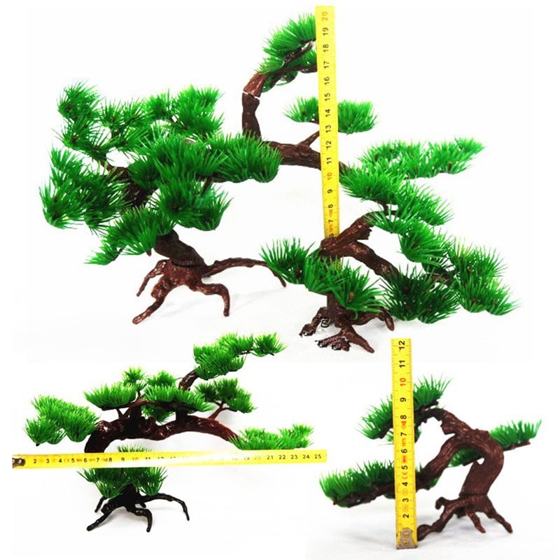 Factory Hotel Supplies Simulation Aquatic Plants Wholesale Aquarium Rockery Bonsai Accessories Simulation Pine Foreign Trade Hot Sale