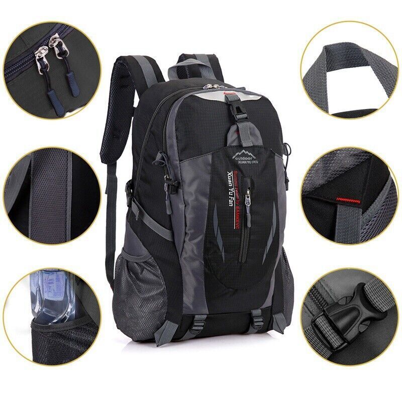 Unisex Waterproof Nylon Rucksack Backpack 40L For Hiking