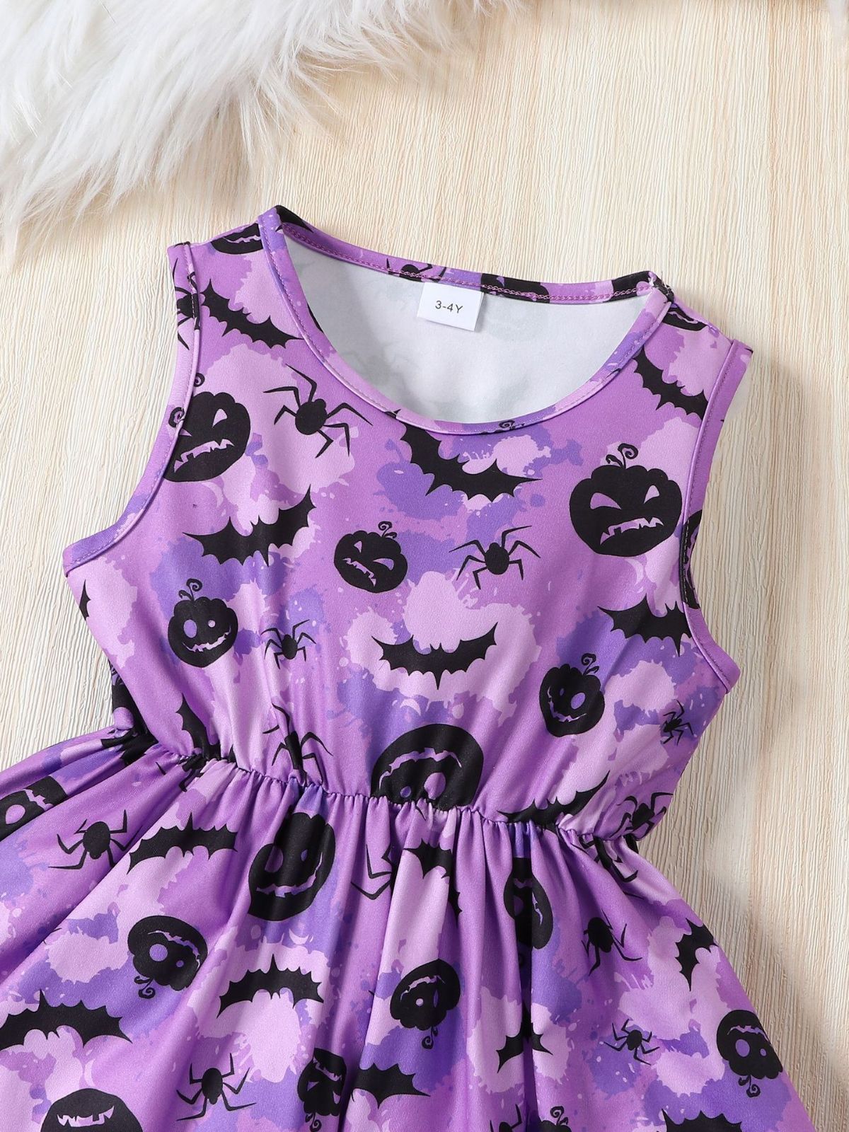 Halloween Cloak Hooded Top Printed Dress