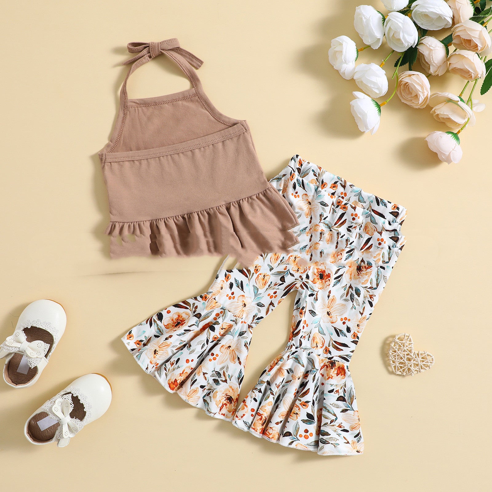 Fashion Personalized Printed Trousers Girls' Suit