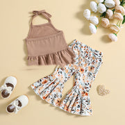 Fashion Personalized Printed Trousers Girls' Suit
