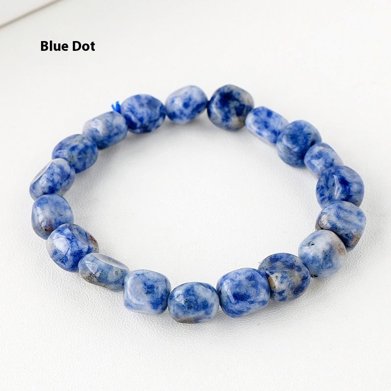 Natural Amethyst Large Particle Gravel Rolling Stone Bracelet