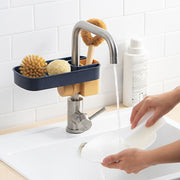 Adjustable Sink Shelf & Drain Rack – Soap, Sponge, Faucet Holder for Kitchen & Bathroom