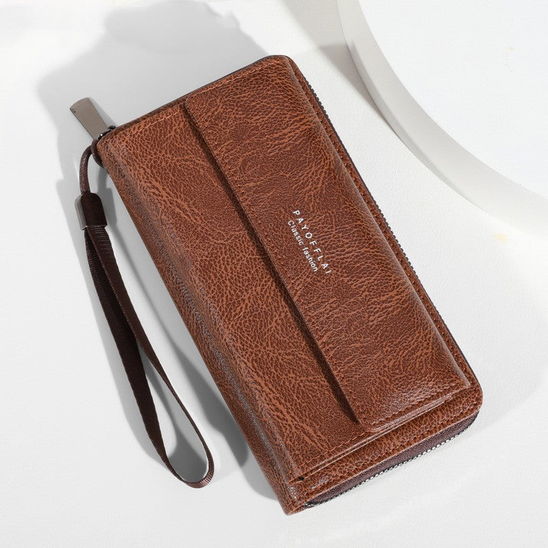 Men's PU Long Wallet Card Slots Casual Urban Style
