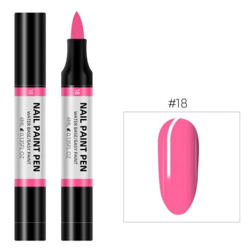 Plastic Nail Art Pen 24 Color Water Based Flower Painting