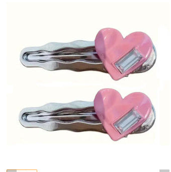 White Love Crystal Duckbill Clip Female Temperament