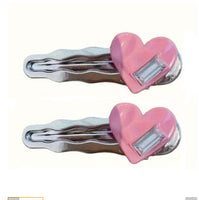 2pcs Pink Love Heart