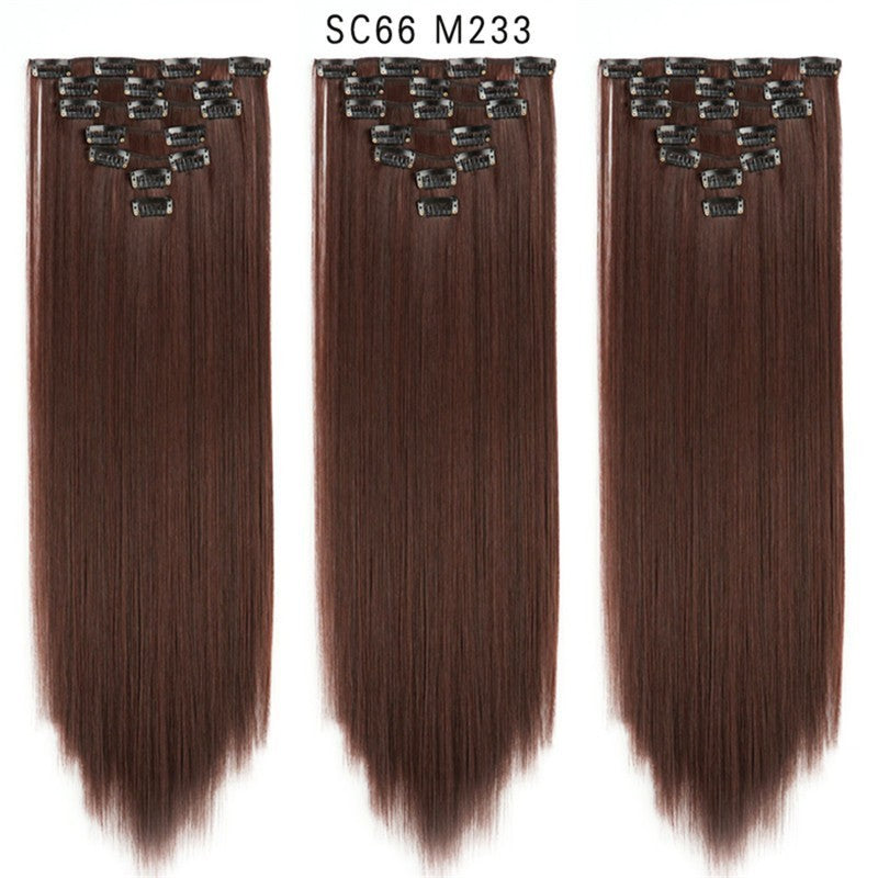16 Card Seven-piece Hairpiece Clip Wig Beauty Chemical Fiber Wig Set Hair Extension