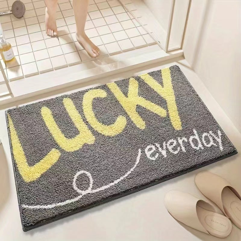 Bathroom Non-Slip Decorative Floor Mat – Cashmere-Like Absorbent and Stain-Resistant Carpet for Bathrooms